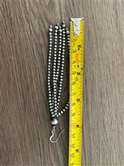 Navajo Pearls Sterling Silver 925 Long Dangle Earrings 16.6g